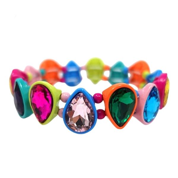Multi Color Glass Bracelet