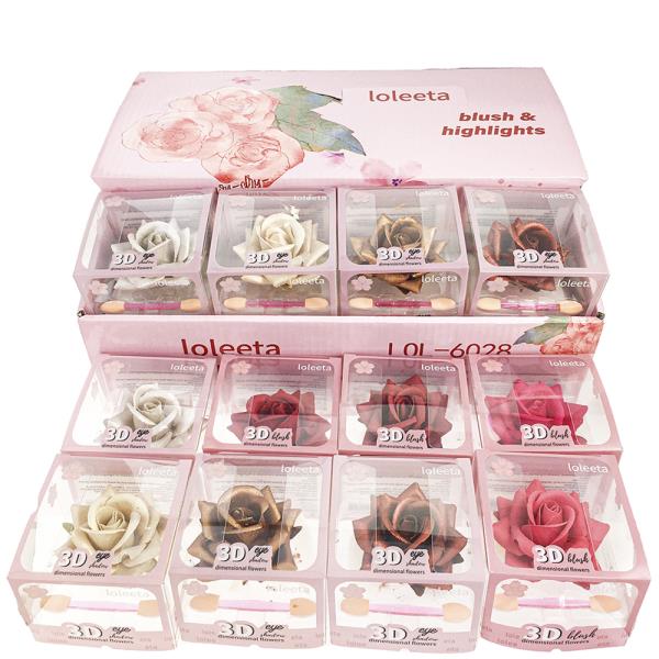 Loleeta 3D Blush Dimensional Flowers (24 Units)