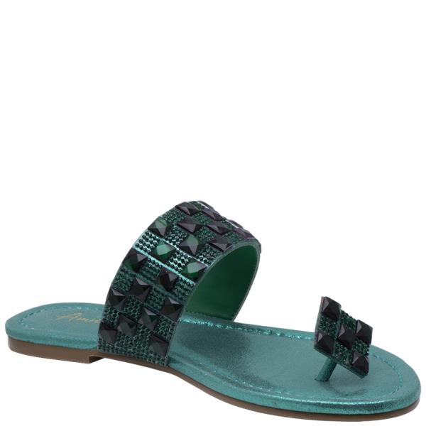 ETA 7DAYS Embellished Stud Flat Sandals (12 Pairs)