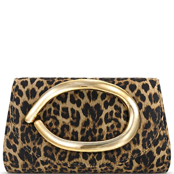 ANIMAL PRINT METAL DESIGN EVENING CLUTCH BAG