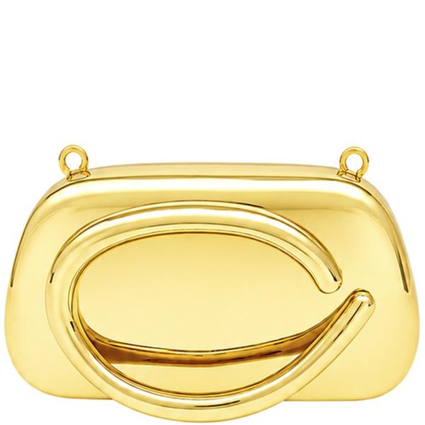 Smooth Metal Design Evening Crossbody Bag