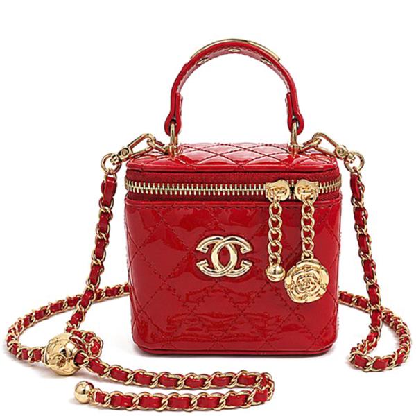 Quilted Fashion Design Handle Crossbody Bag