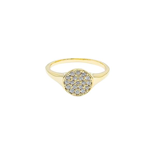 CZ Pave Disc Ring