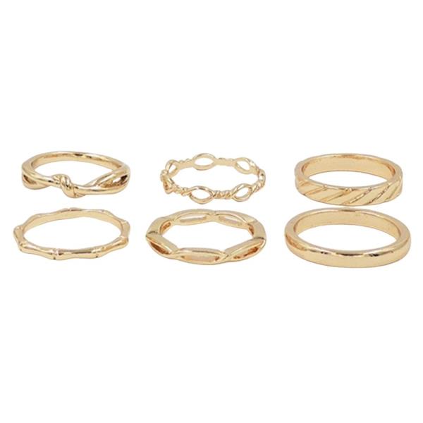 Bamboo Ring Band 6PC