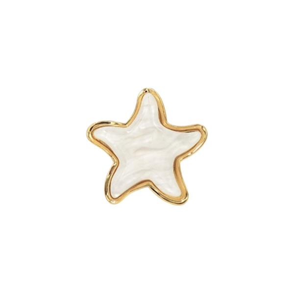 Stainless Steel Acrylic Starfish Ring