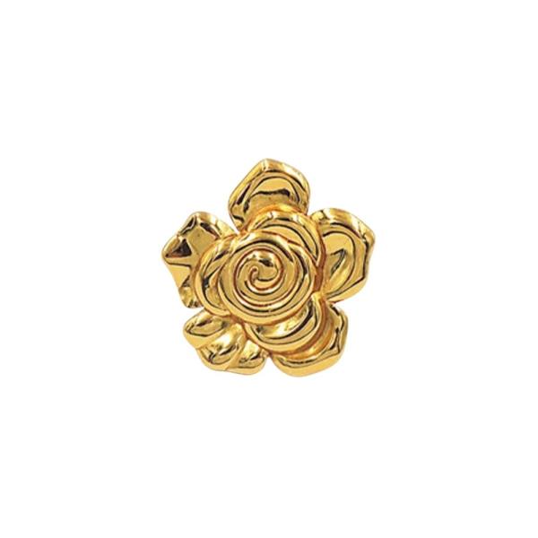 Stainless Steel Flower Texture Ring