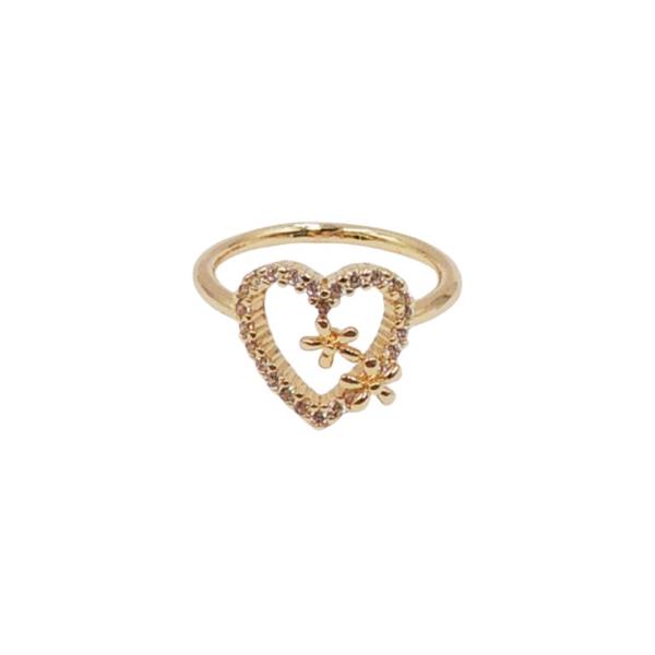 Open Heart CZ Ring