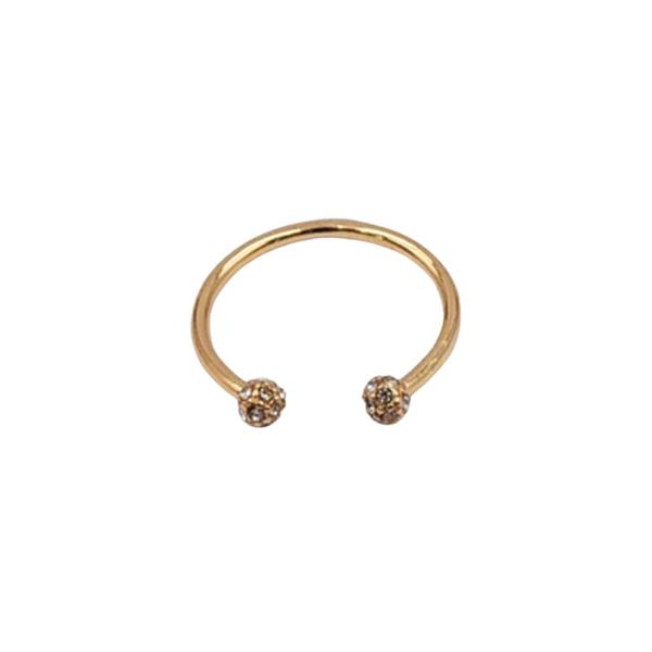 Pave Ball Open Ring