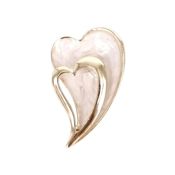 METAL HEART BROOCH