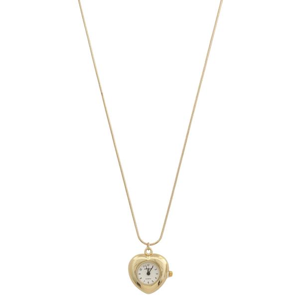 HEART SHAPE WATCH NECKLACE