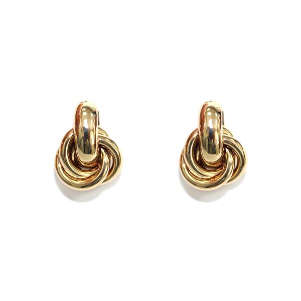 METAL KNOT STUD EARRINGS