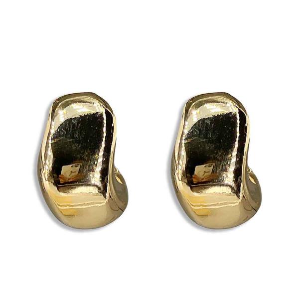 Metal Organic Square Earring