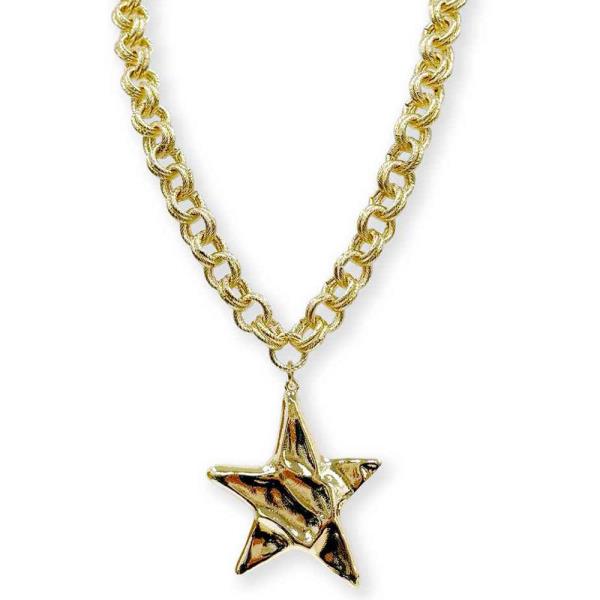 DOUBLE CHAIN STAR PENDANT NECKLACE