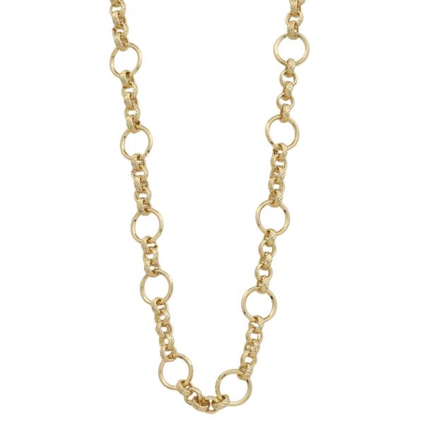 Metal Round Chain Link Necklace