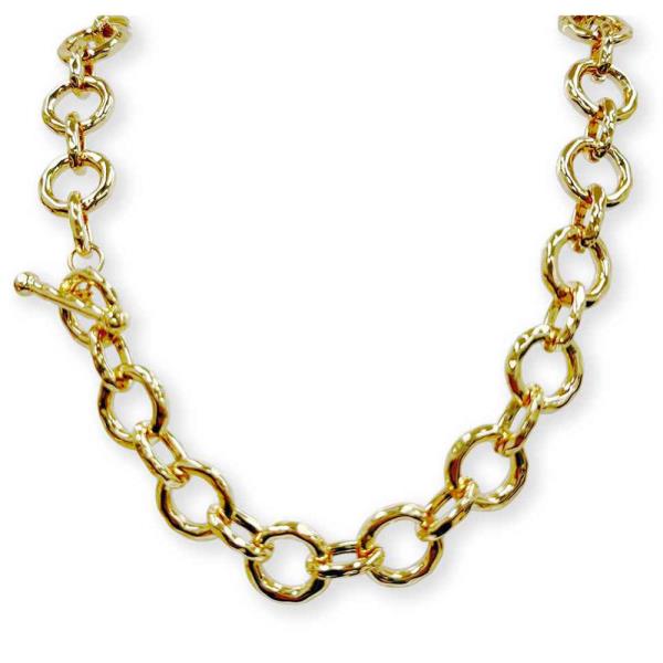 Round Link Toggle Chain Necklace
