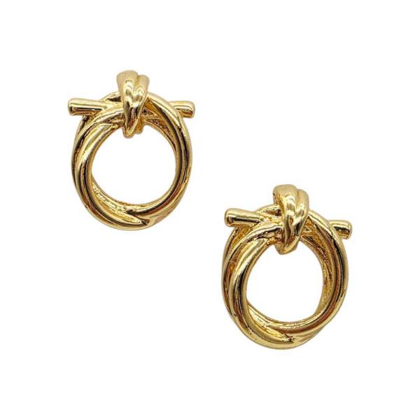 Polished Knot Stud Earring