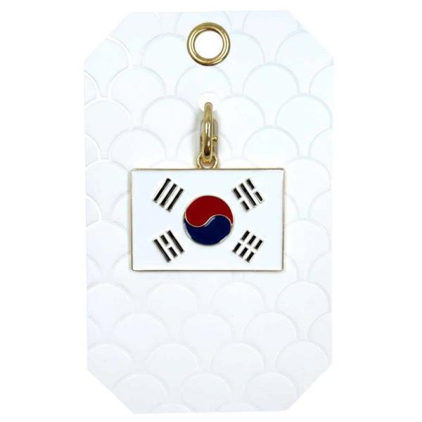 Korea Flag Pendant Keyring Attached