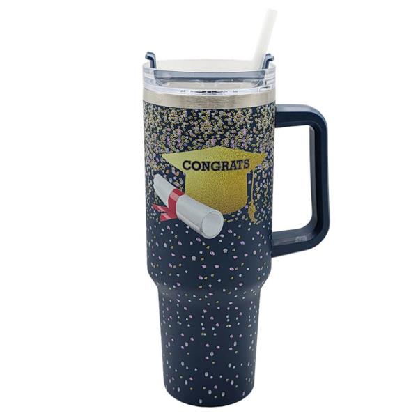 40oz Graduation Insulated Tumbler Congrats Mug