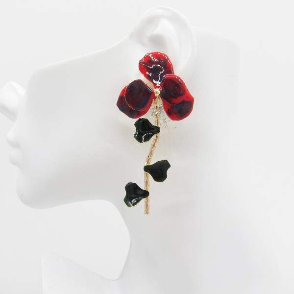 Resin Flower Dangle Earring