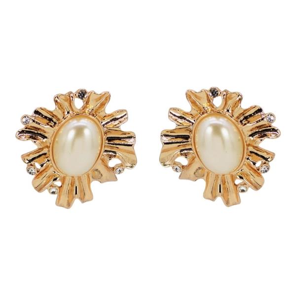 Pearl Sunburst Stud Earring