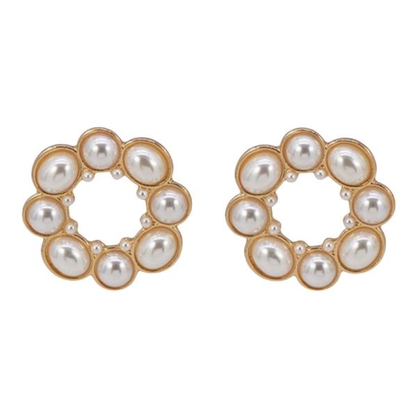 Pearl Round Stud Earring