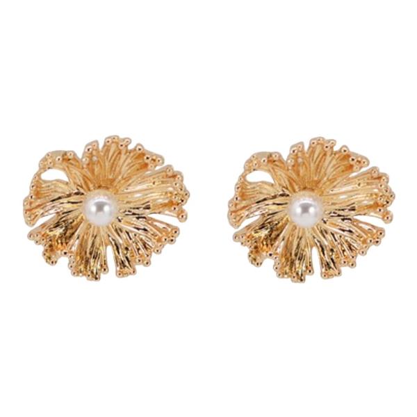 Pearl Sunburst Stud Earring