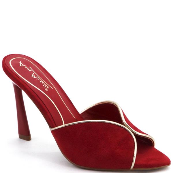 MODERN TRIMMED SLIDE OPEN TOE MULE