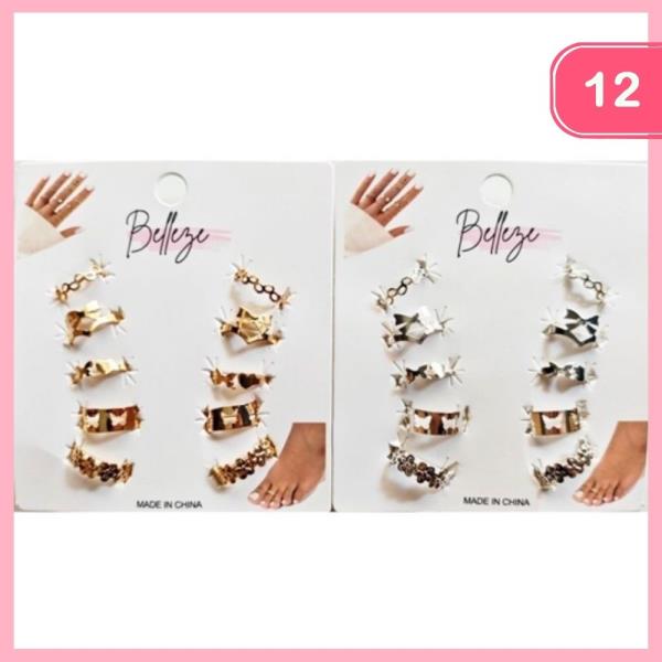 Metal Toe Rings (12 Units)