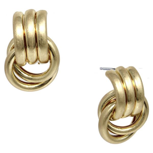 Pipe Multi Line Twisted Post Earring