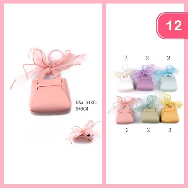 Mini Purse W Lace Bow Keychain (12 Units)