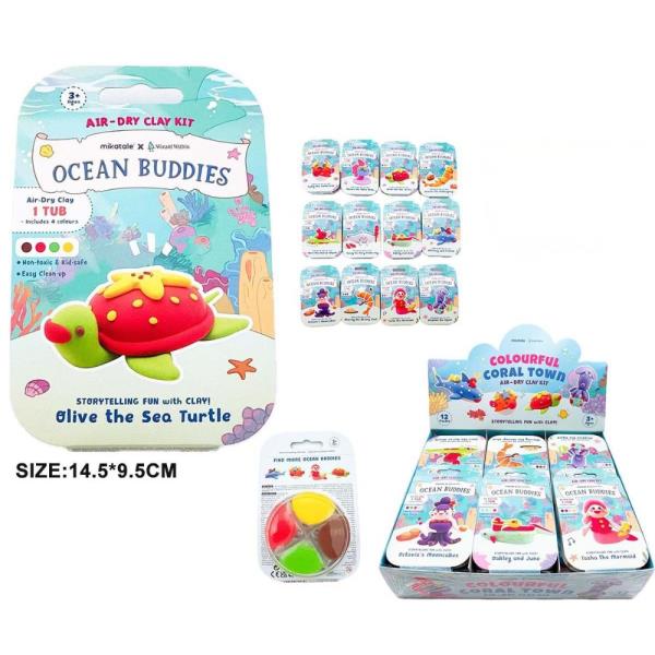 Ocean Buddies Air Dry Clay Kit (12 Units)