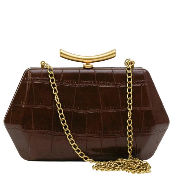 Croc Evening Clutch Bag