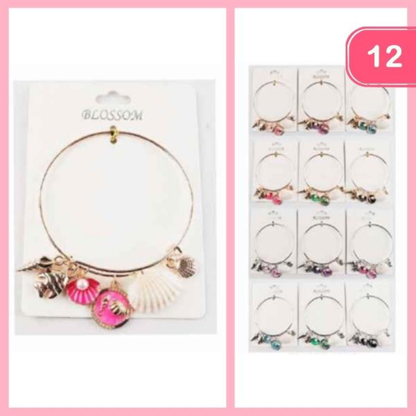 Metal Sealife Charm Bracelet (12 Units)