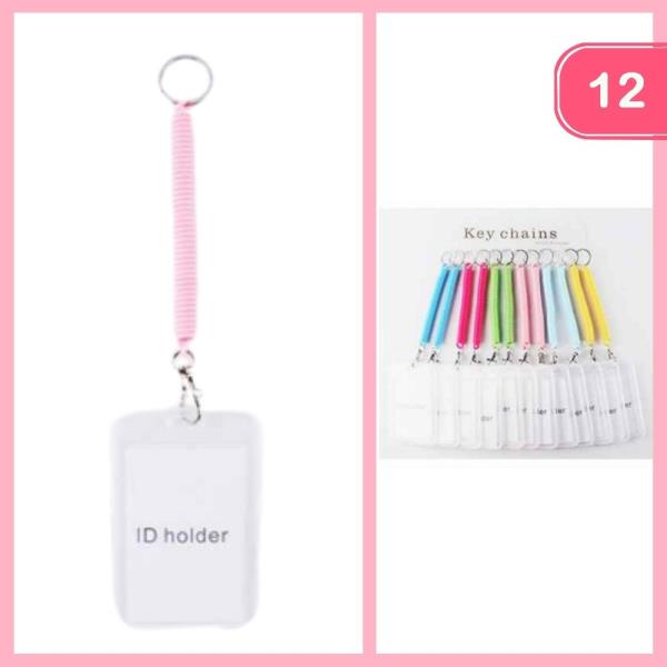 Spiral ID Holder Keychain (12 Units)
