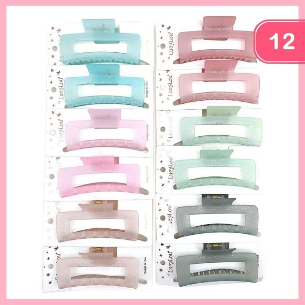 Pastel Acrylic Hair Claw Clip (12 Units)