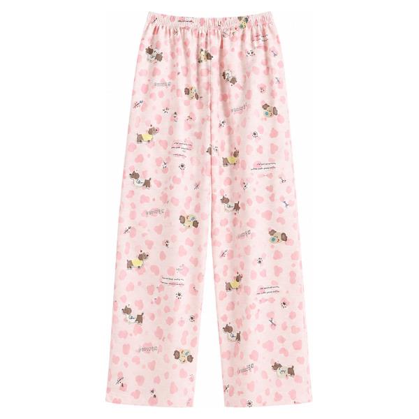 DOG PRINTED WIDE LEG PAJAMA PANTS