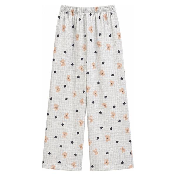 TEDDY BEAR PRINTED WIDE LEG PAJAMA PANTS