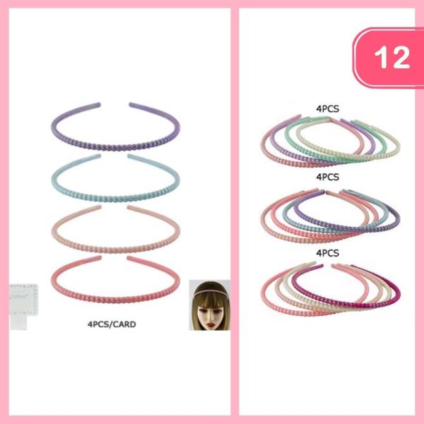 Pearl Beaded Headband (12 Units)