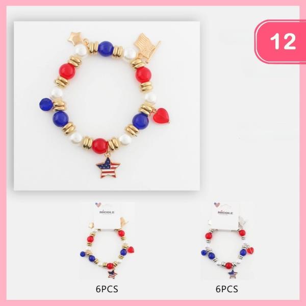Patriotic Charm Bracelet (12 Units)
