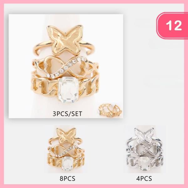 Metal Stackable Ring Set (12 Units)