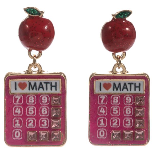Apple W Calculator Titanium Post Earring