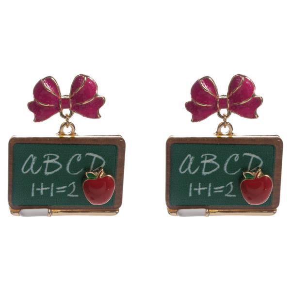 ABC W Chalkboard Hypoallergenic Titanium Earring