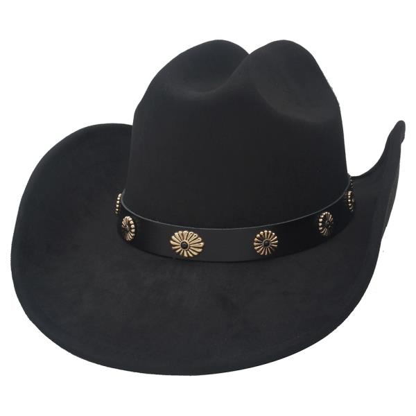 SW Concho Mix Banded Microsuede Cowboy Hat