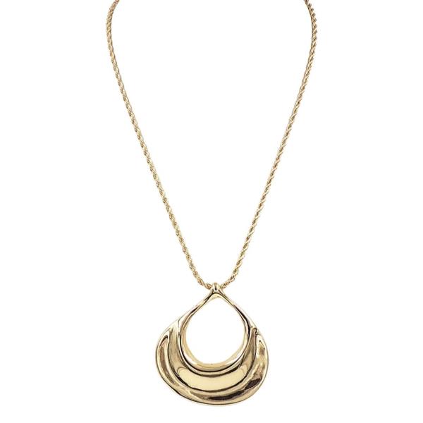 OPEN TEARDROP PENDANT NECKLACE