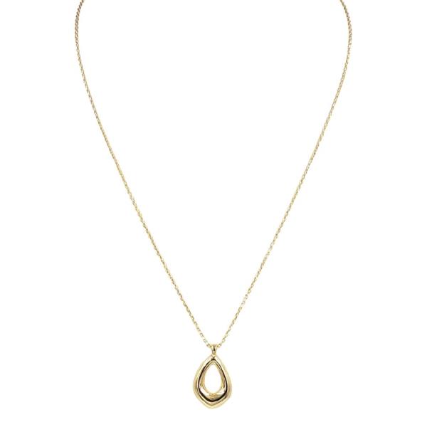 OPEN OVAL PENDANT NECKLACE