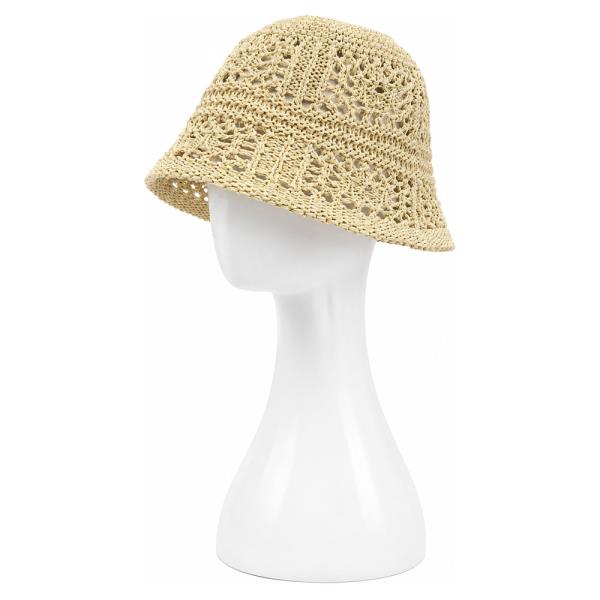 STRAW BUCKET HAT