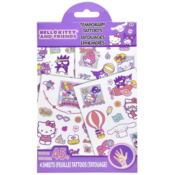 HELLO KITTY Body Art Temporary Tattoos 4 Sheets