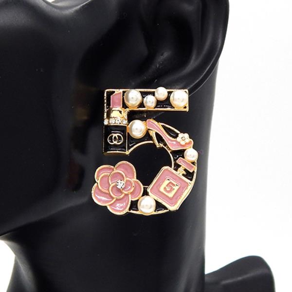 Lipstick Perfume and Flower 5 Shape Stud Earring