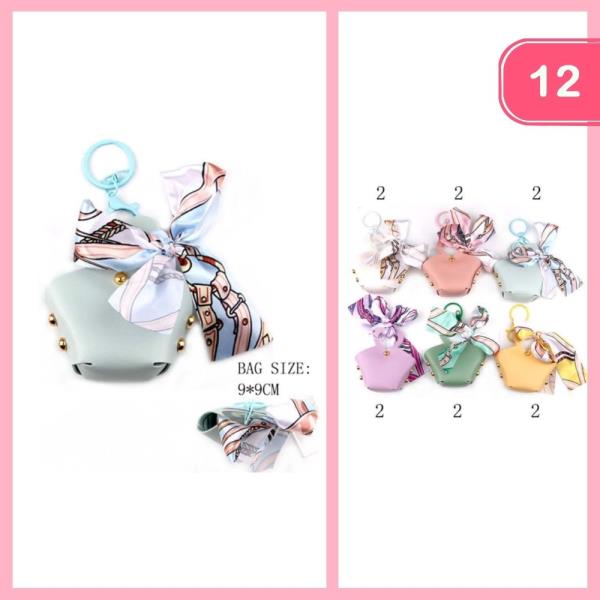 Mini Handbag Scarf Keychain (12 Units)