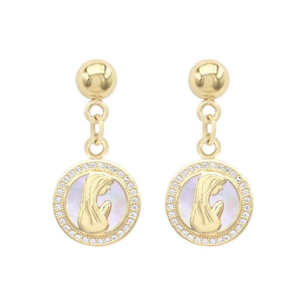 Prayer MOP Stainless Steel Post Earring